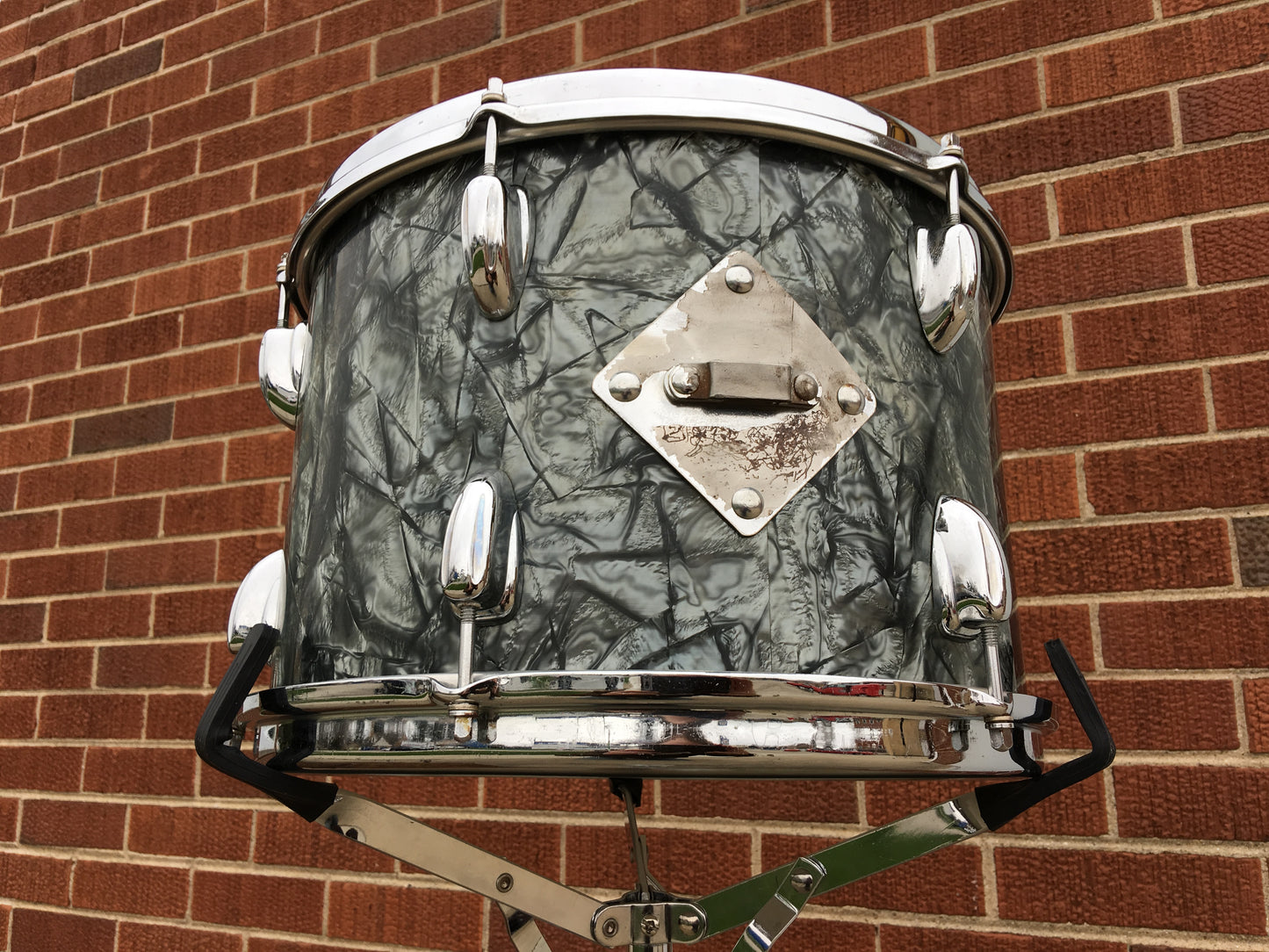 1960's Slingerland 9x13 Tom Drum Black Diamond Pearl