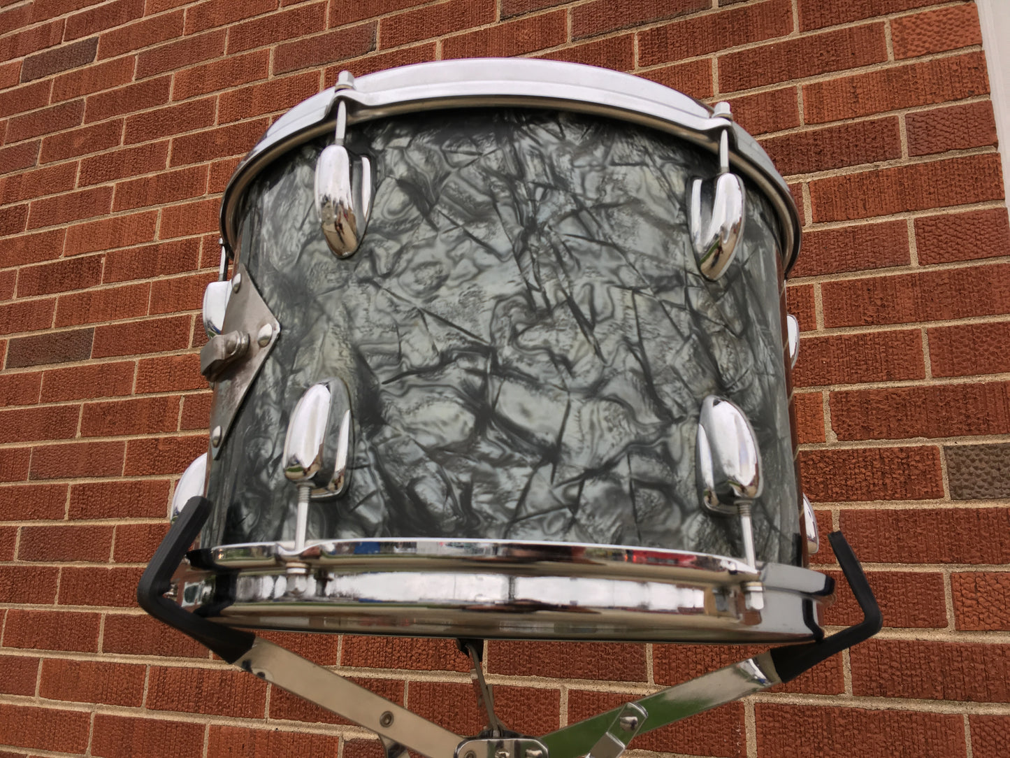 1960's Slingerland 9x13 Tom Drum Black Diamond Pearl