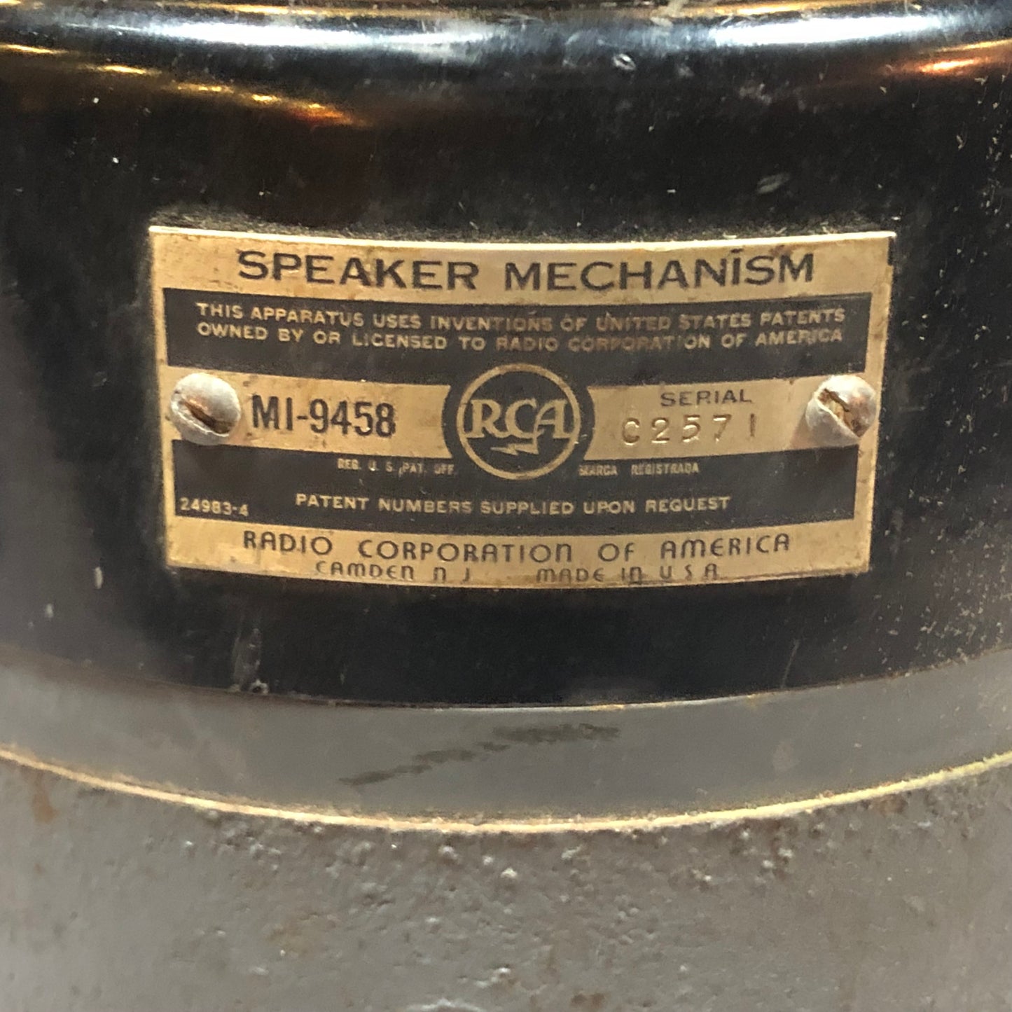 Vintage RCA MI-9458 Alnico Compression Driver - Horn Speaker Component