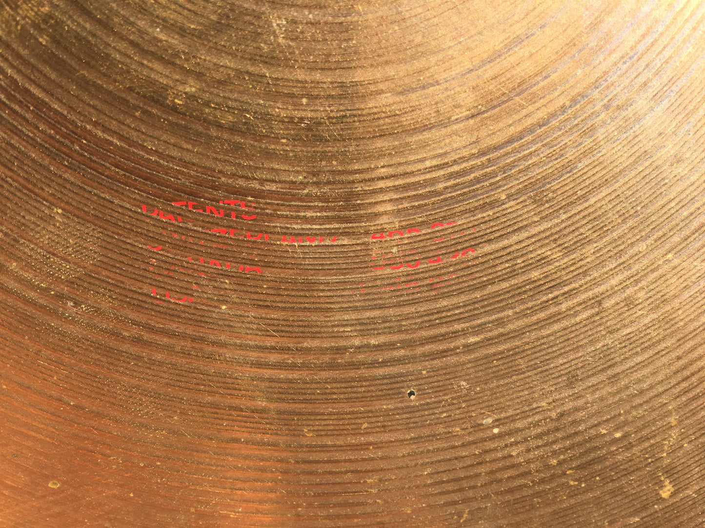 Vintage 1981 18" Paiste Flat Ride 2002 Red Label Cymbal 1580g
