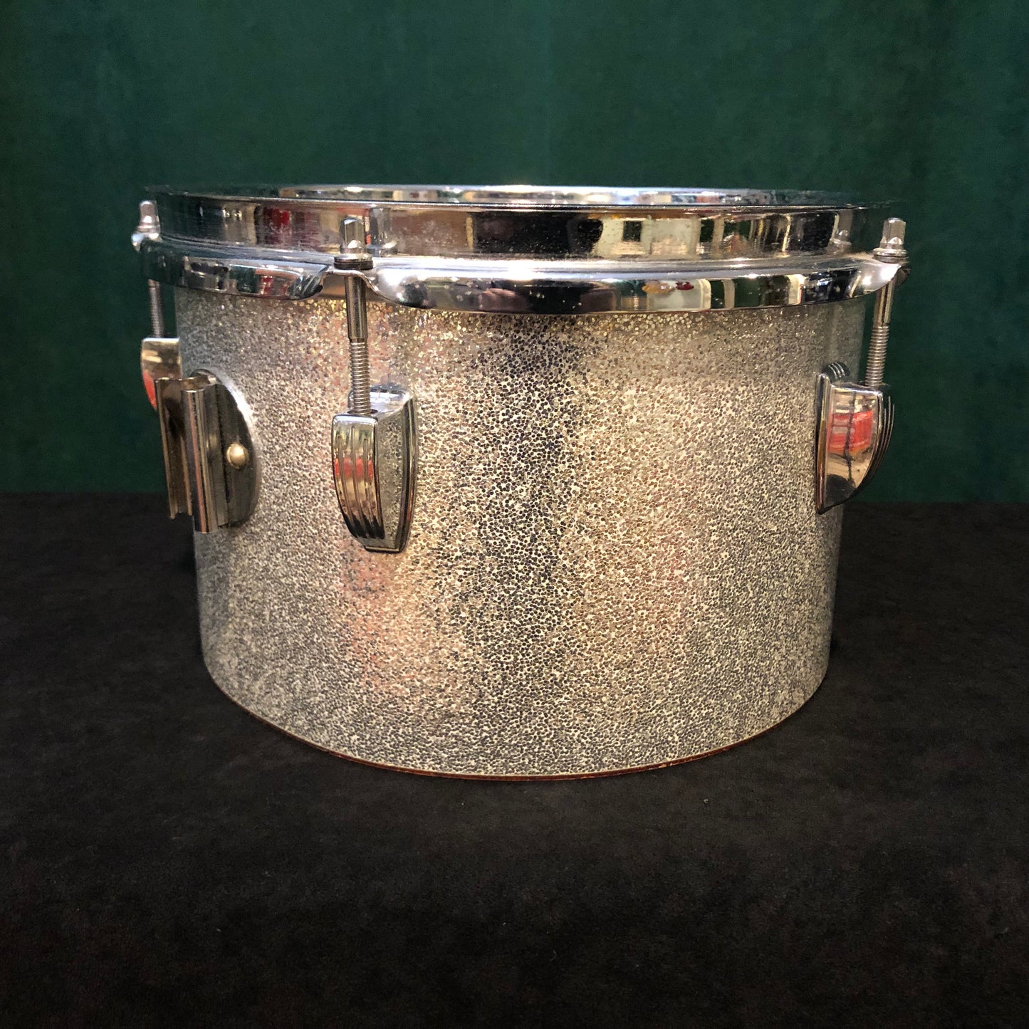 1970s Ludwig 5.5x8 & 6.5x10 Concert Toms Silver Sparkle