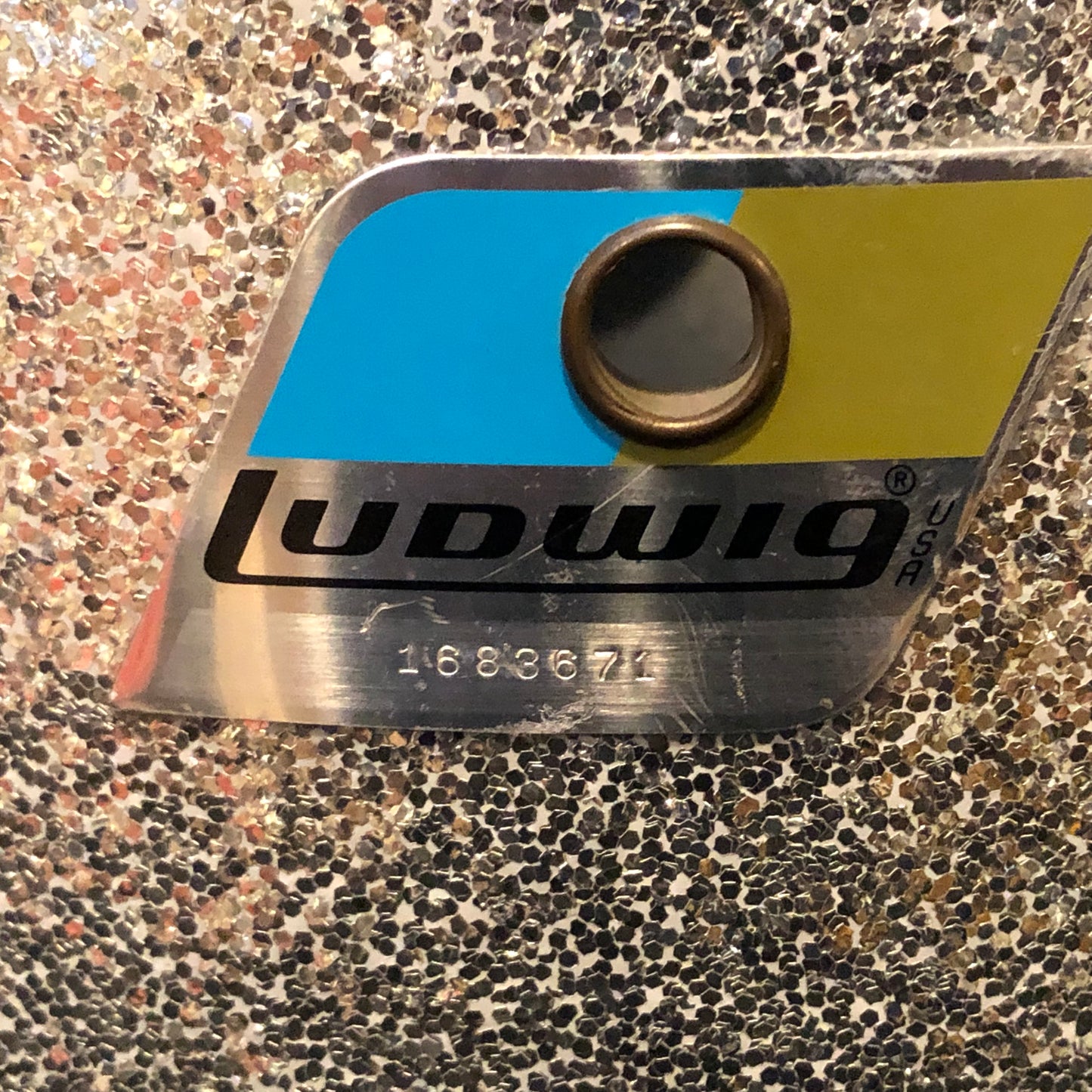 1970s Ludwig 5.5x8 & 6.5x10 Concert Toms Silver Sparkle
