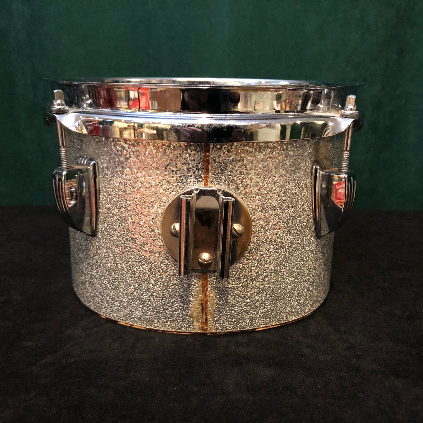 1970s Ludwig 5.5x8 & 6.5x10 Concert Toms Silver Sparkle