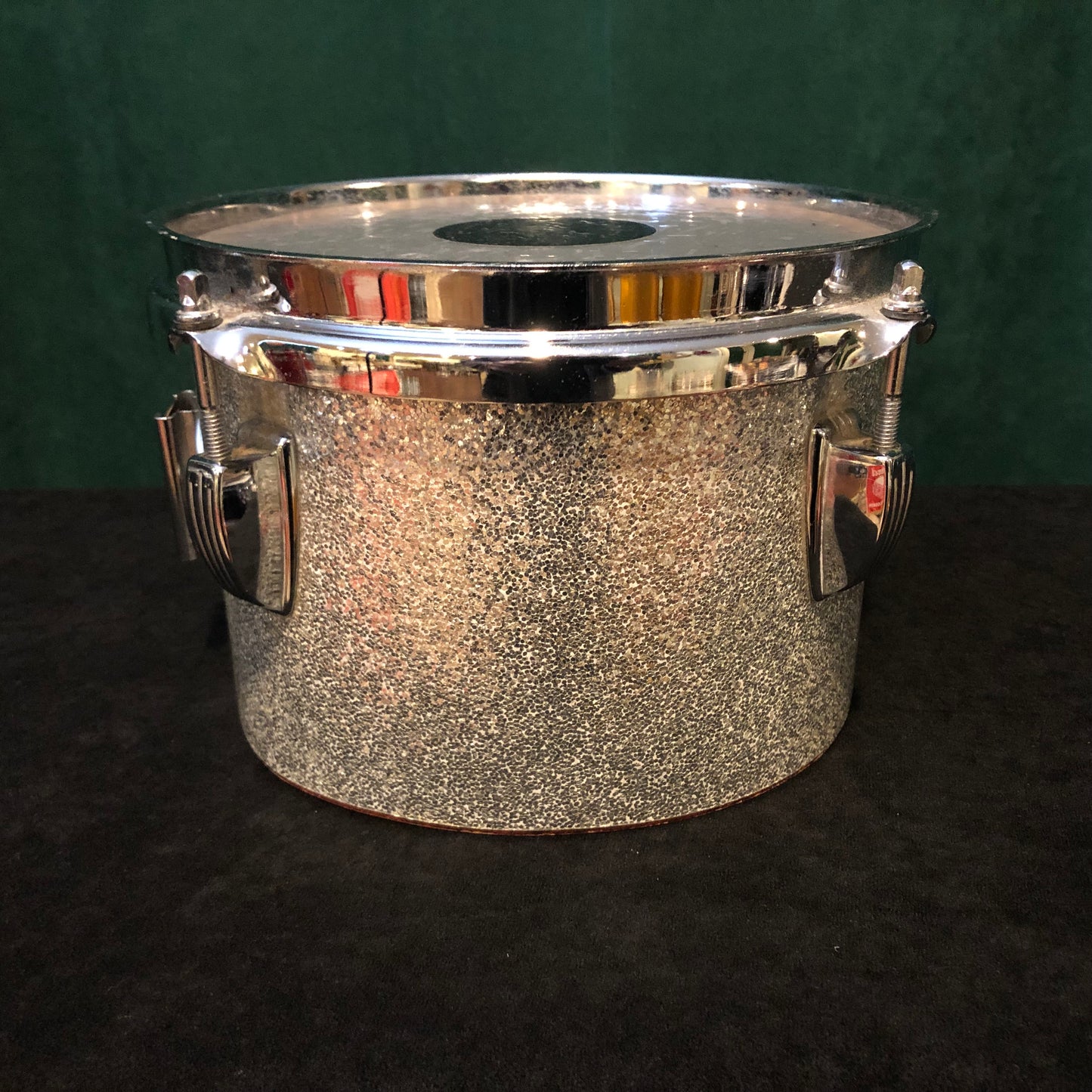 1970s Ludwig 5.5x8 & 6.5x10 Concert Toms Silver Sparkle