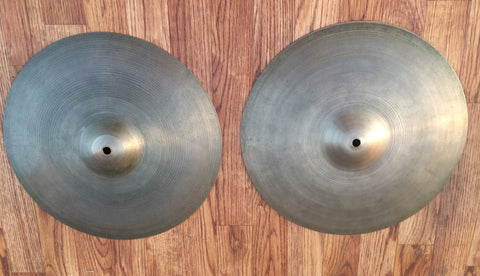 14" 1960's Zildjian A Hi - Hat Cymbals Pair - Inventory # 142