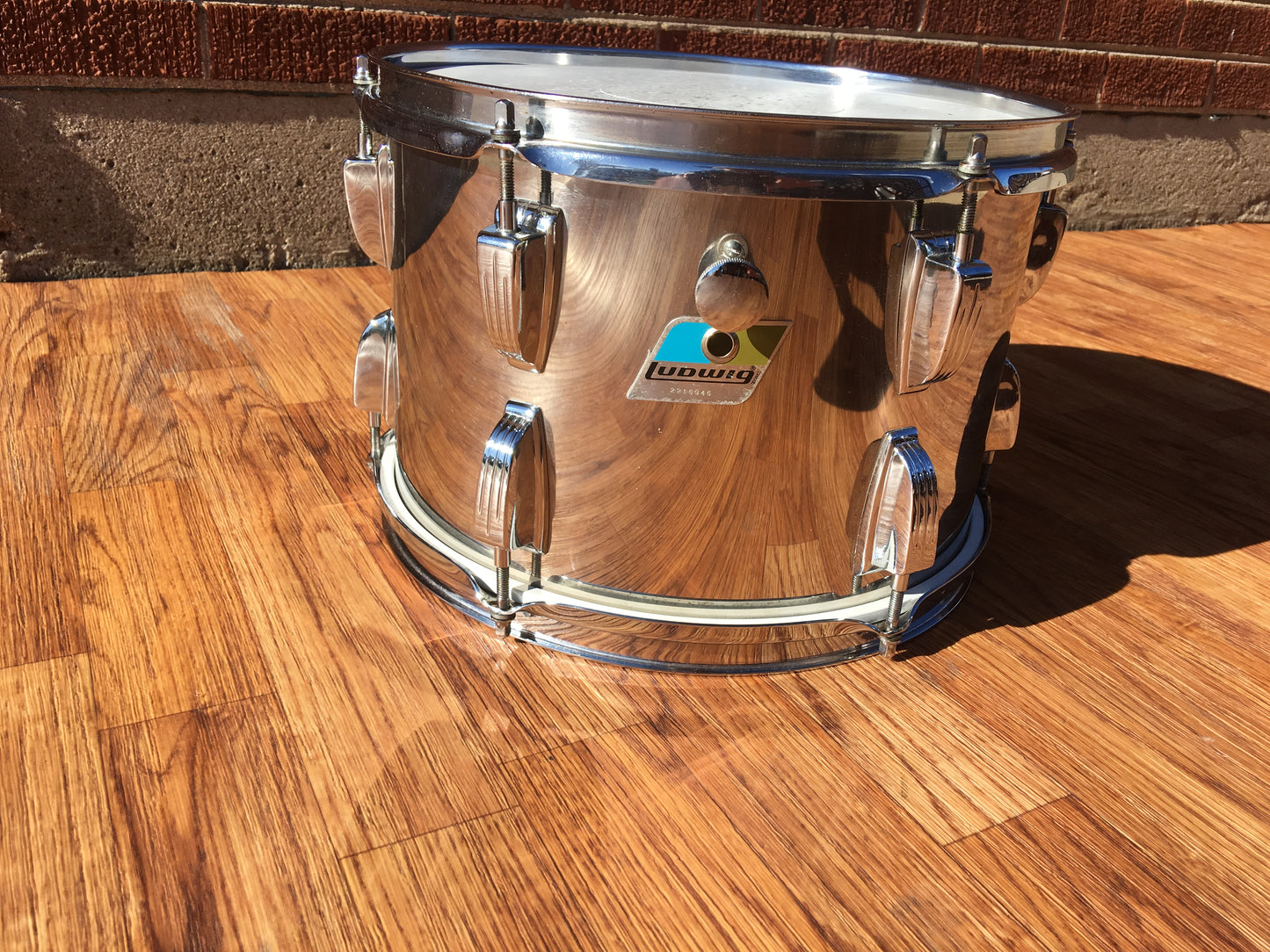 1970's Ludwig Stainless Steel 8x12 Tom Drum