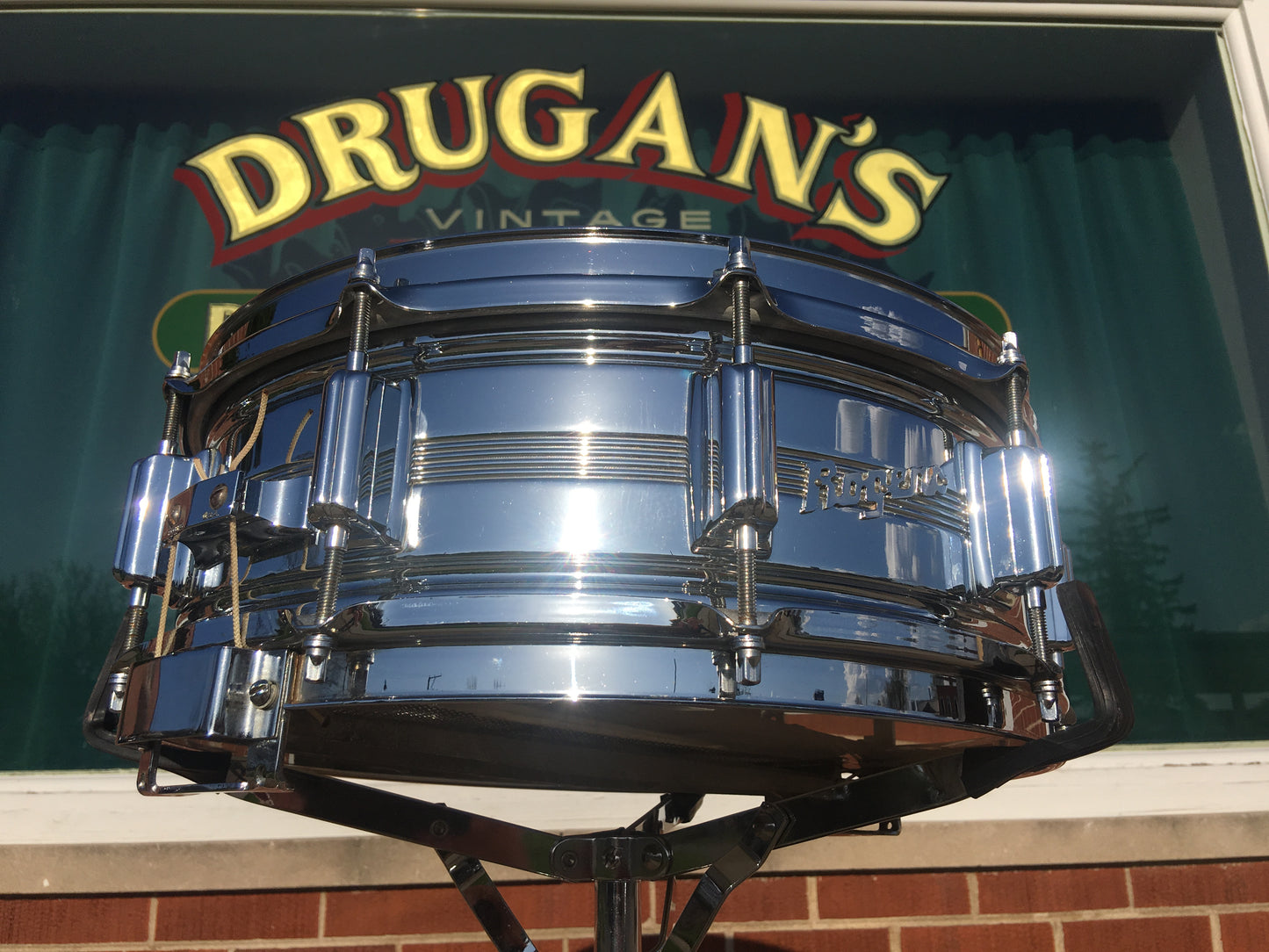 1960s Rogers Dyna-Sonic Script Logo Snare Drum 5"x14" Brass Shell