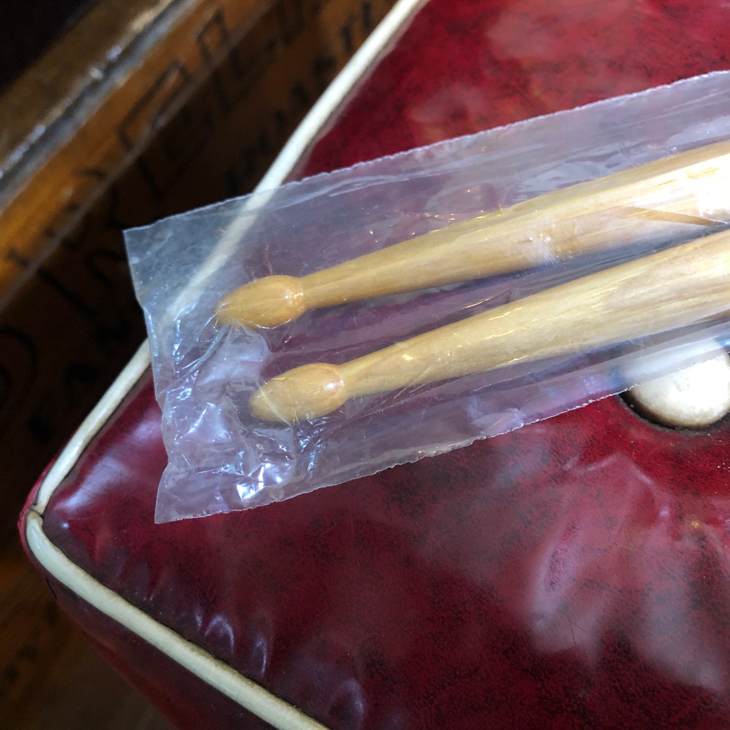 Vintage N.O.S. Sonor 5A Wood Tip Drum Sticks w/ Original Bag - Made in U.S.A.