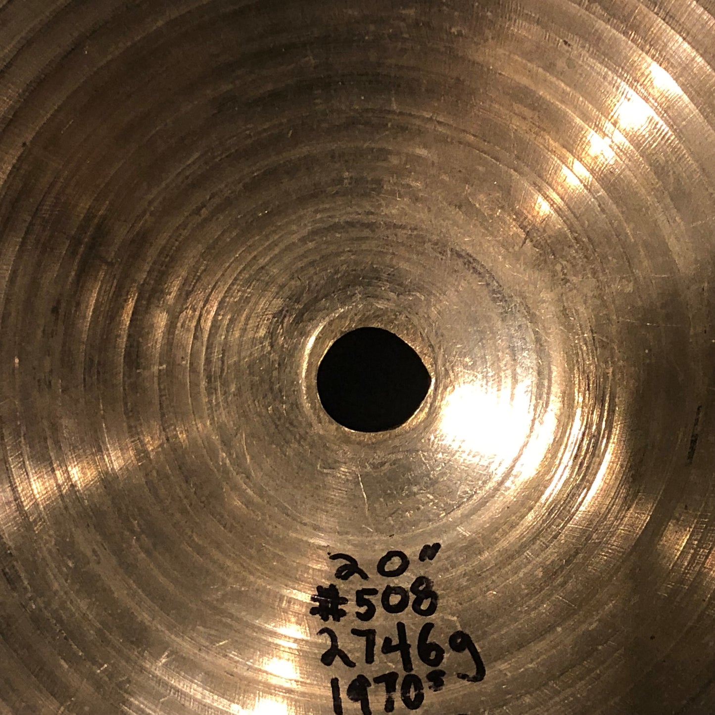 20" Zildjian A 1970s Ride Cymbal 2746g #508