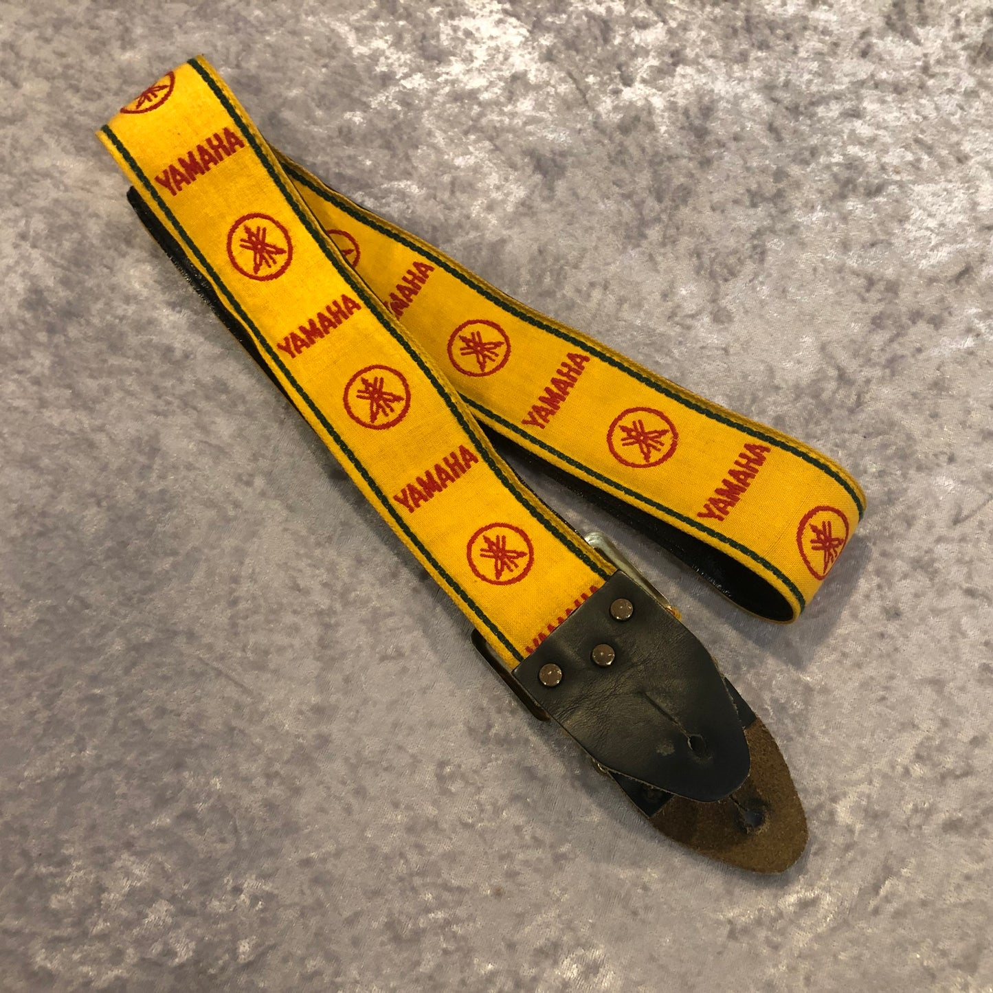 1970s Yamaha Ace Guitar Strap Yellow / Red