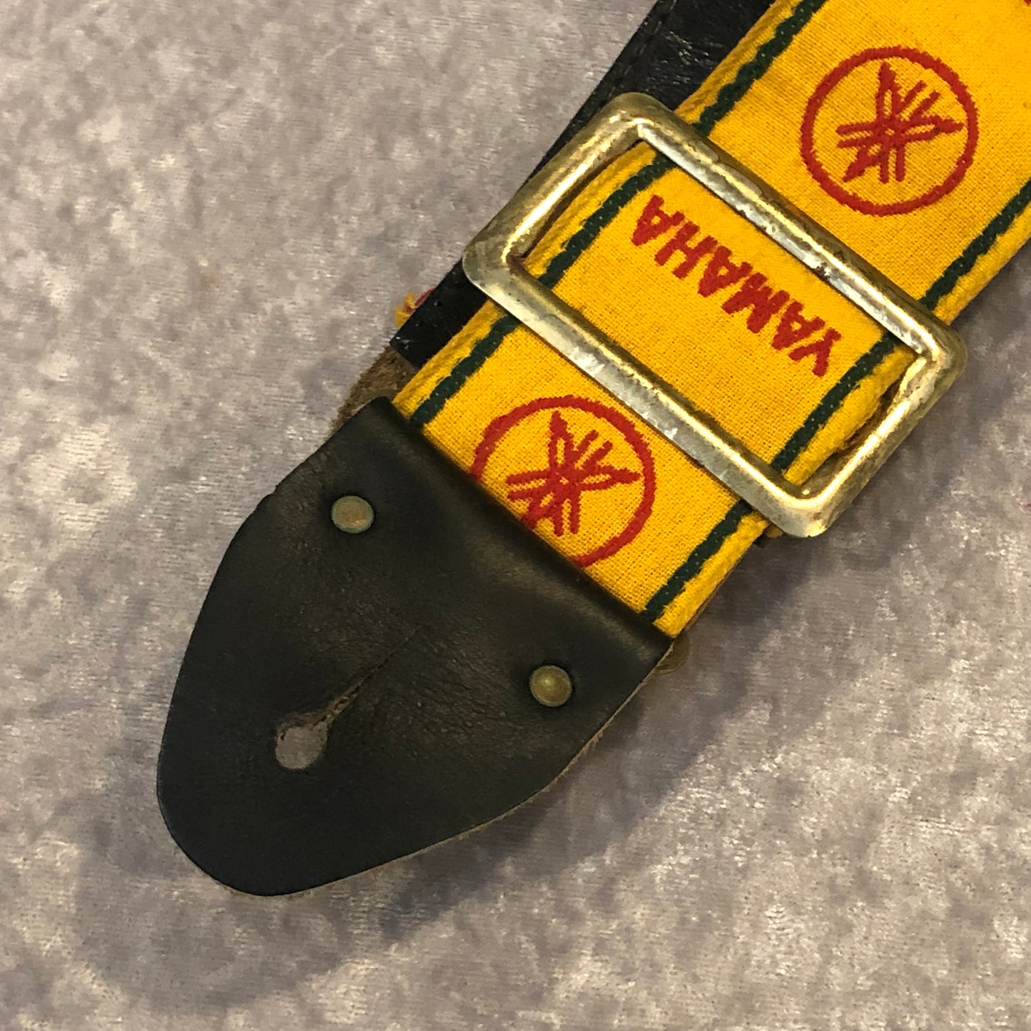 1970s Yamaha Ace Guitar Strap Yellow / Red