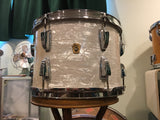 1960's Ludwig 9x13 White Marine Pearl Super Classic Tom Drum