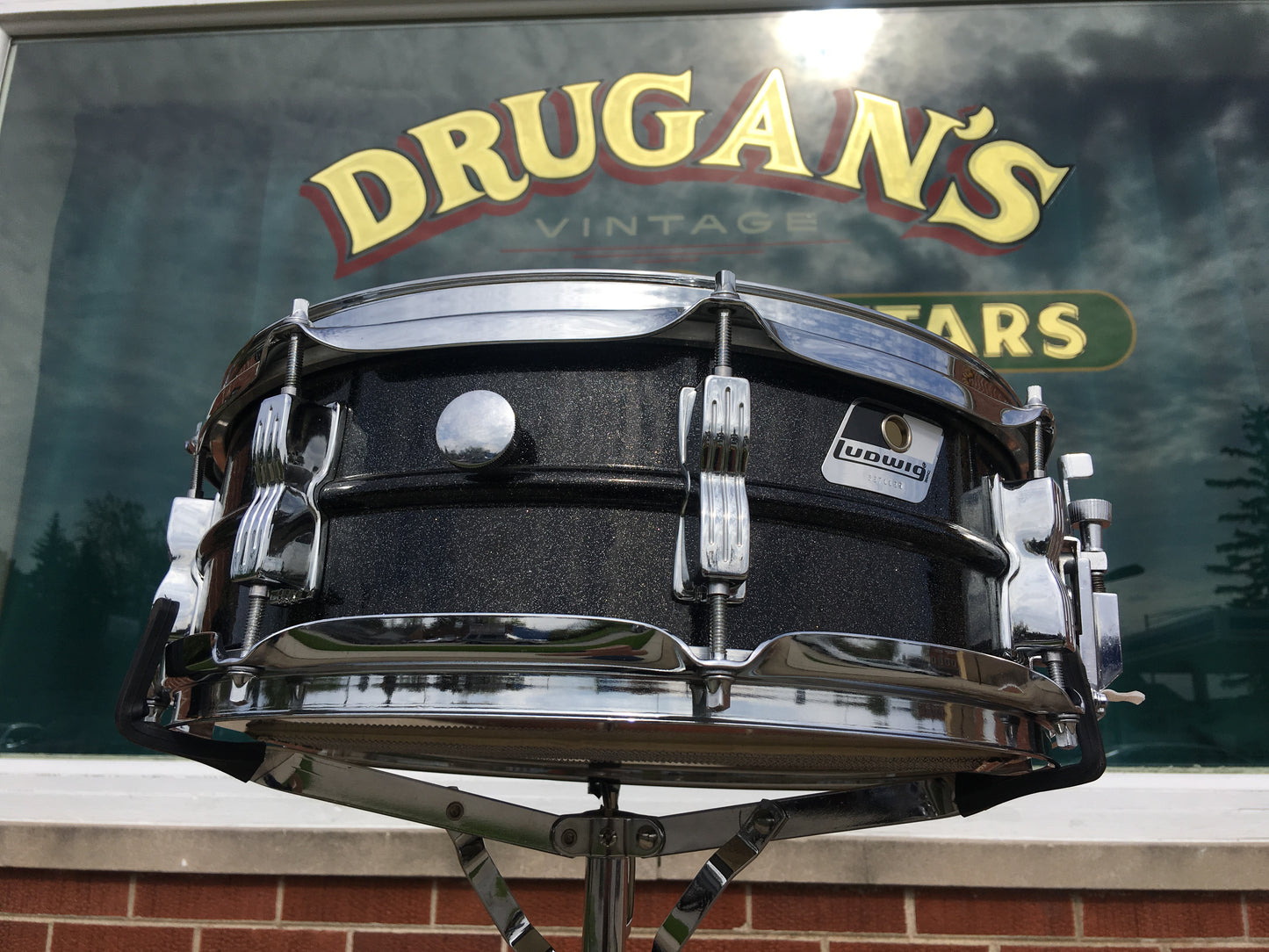 Ludwig Black Galaxy 5x14 Blackrolite Snare Drum