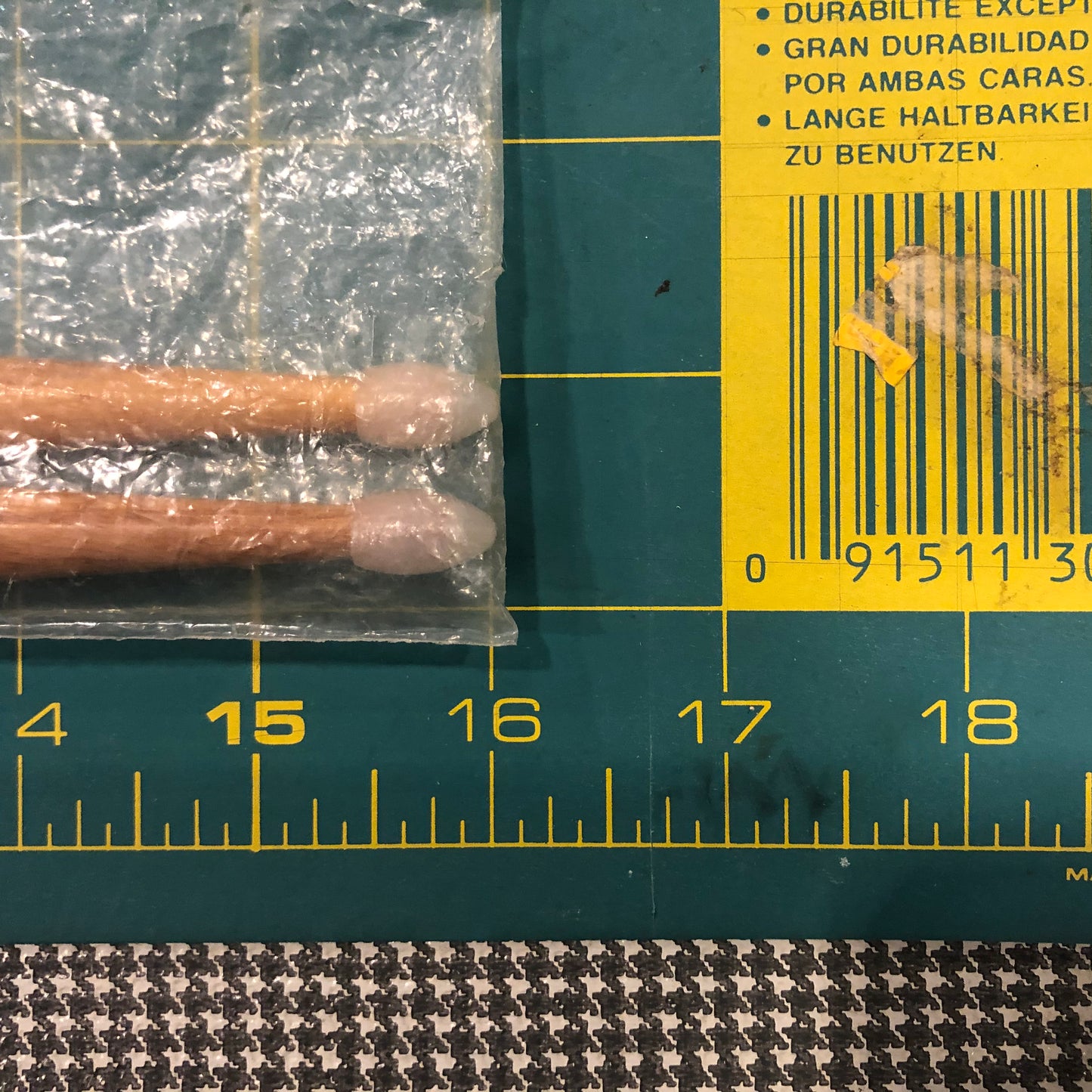 1960s N.O.S. Slingerland Barrett Deems 19A Nylon Tip Drum Sticks w/ Original Bag