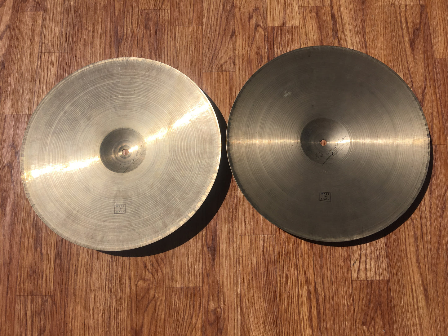 14" 1960s UFIP Hi Hat Cymbals Made In Italy 726/728g #513