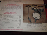 1958 Slingerland Radio King Little Pro Outfit No. 4N Drum Set Aqua Blue Sparkle