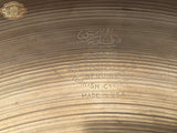 22" 1950's Zildjian Large Block Stamp Ride Cymbal 2678g #153