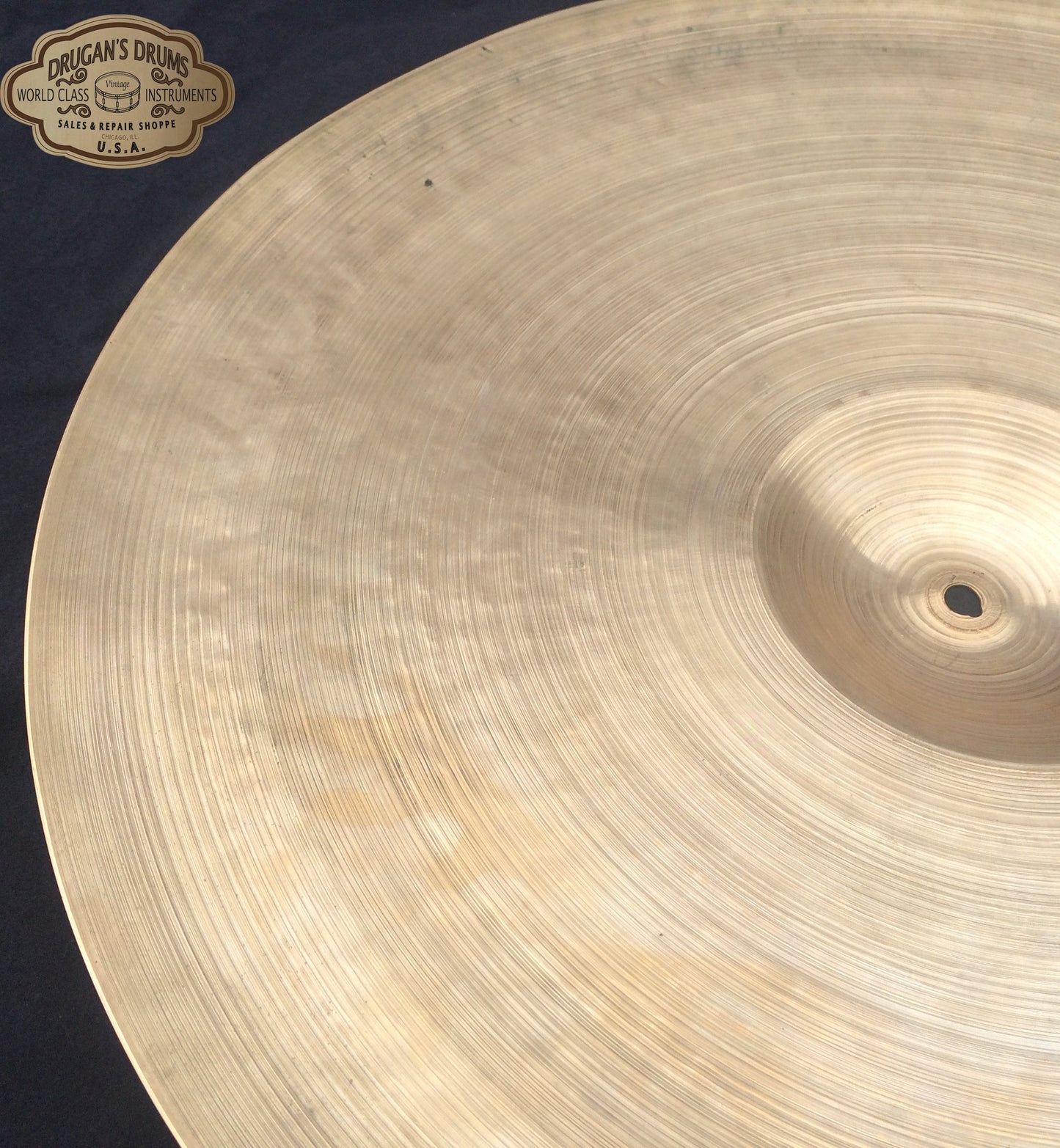 22" 1950's Zildjian Large Block Stamp Ride Cymbal 2678g #153