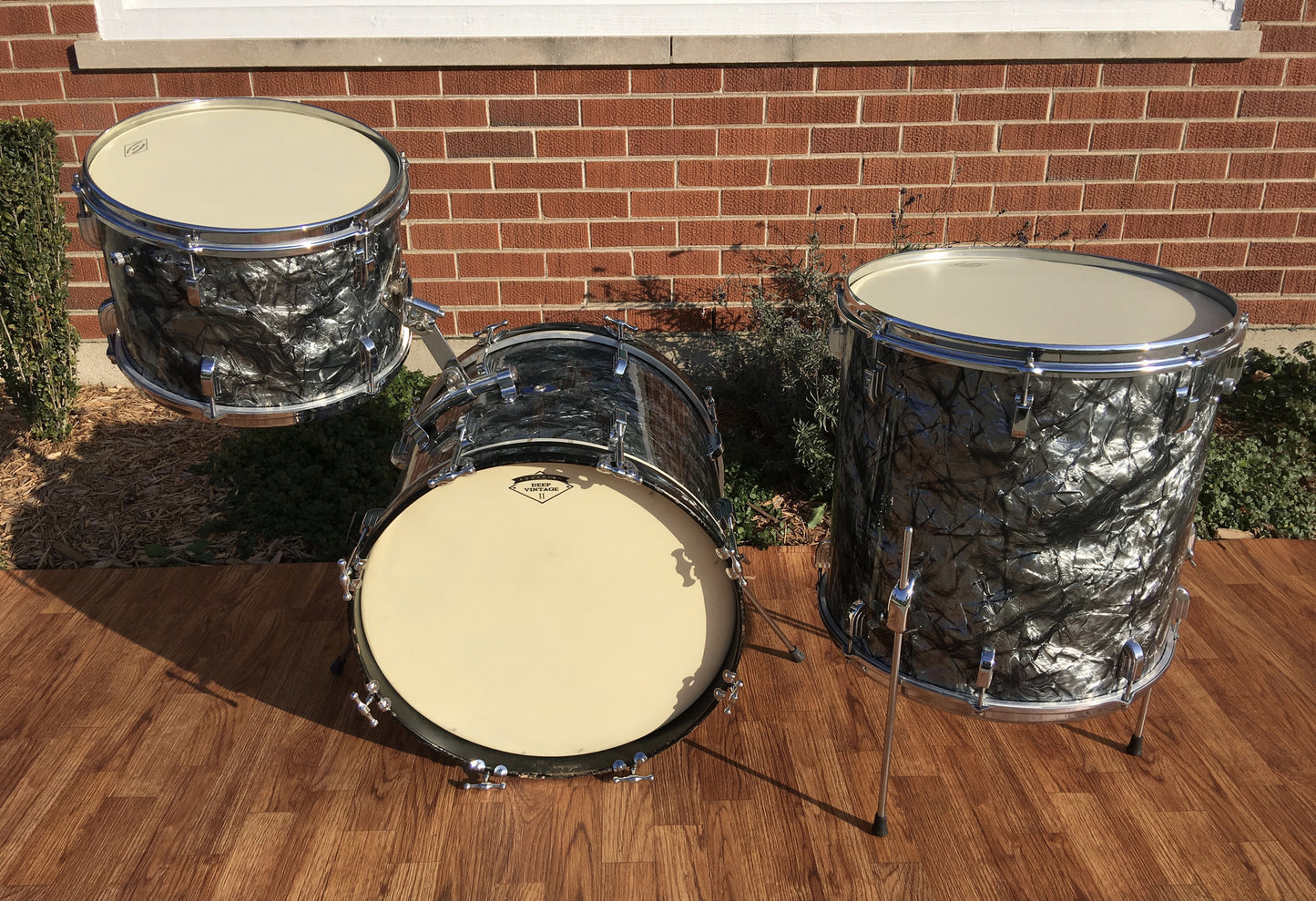 Leedy 1960 Black Diamond Pearl Bop Drum Set 18" Bass