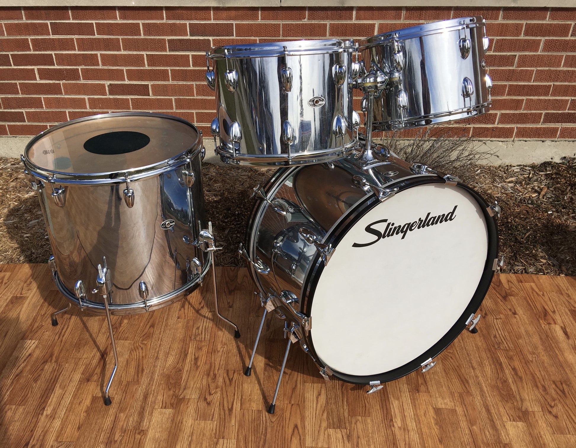 Slingerland Early 70s Super Rock Outfit No.51N Chrome Over Wood