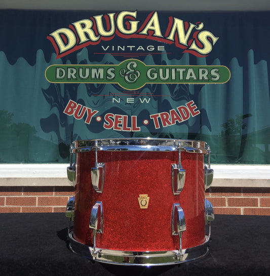 Vintage 1960s Ludwig 9"x13" Red Sparkle Super Classic Tom Drum - Stunning!