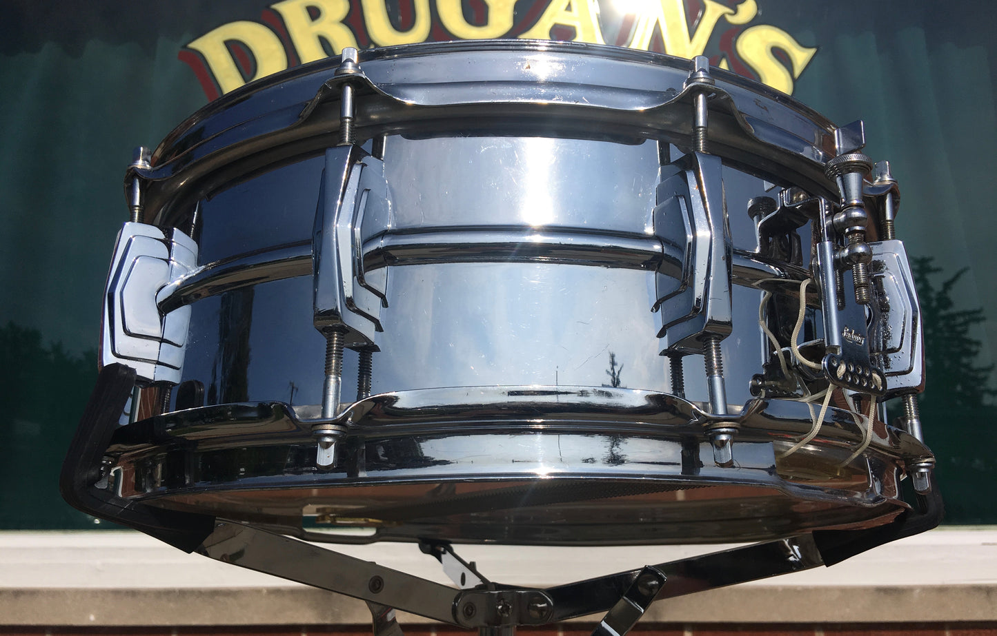 Vintage 1963 Ludwig Supraphonic Crome Over Brass 5x14 Snare Drum Pre Serial #