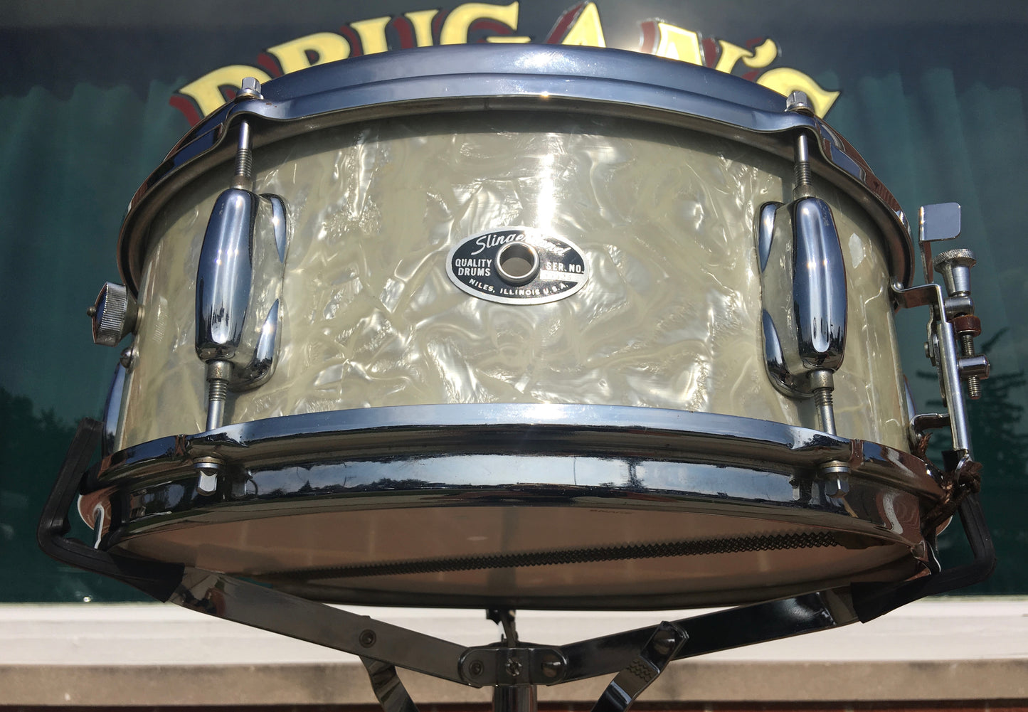 Slingerland 5.5"x14" Snare Drum - White Marine Pearl - 1970