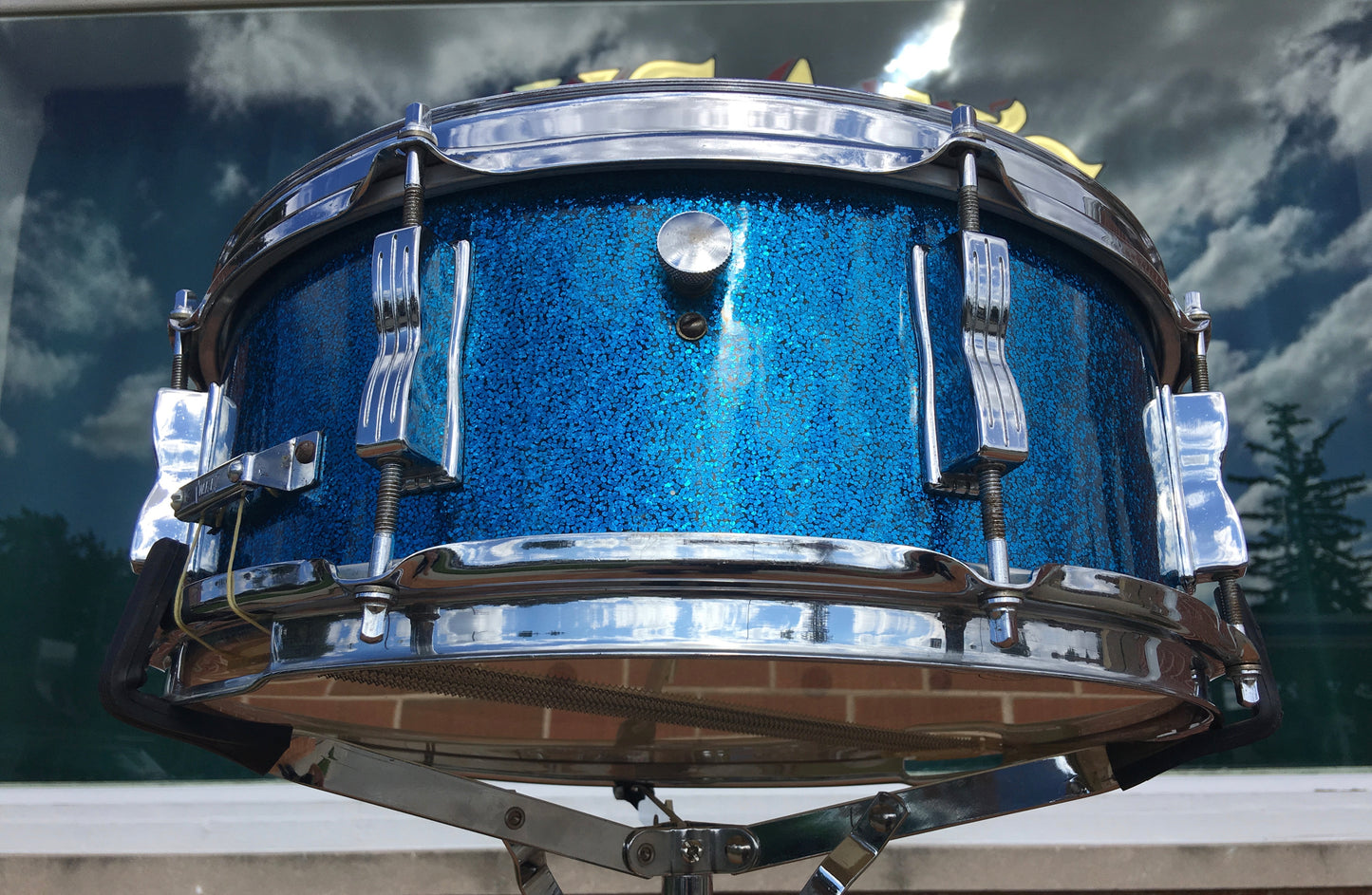 Ludwig Jazz Festival Pre-Serial Keystone Blue Sparkle Snare Drum 5x14