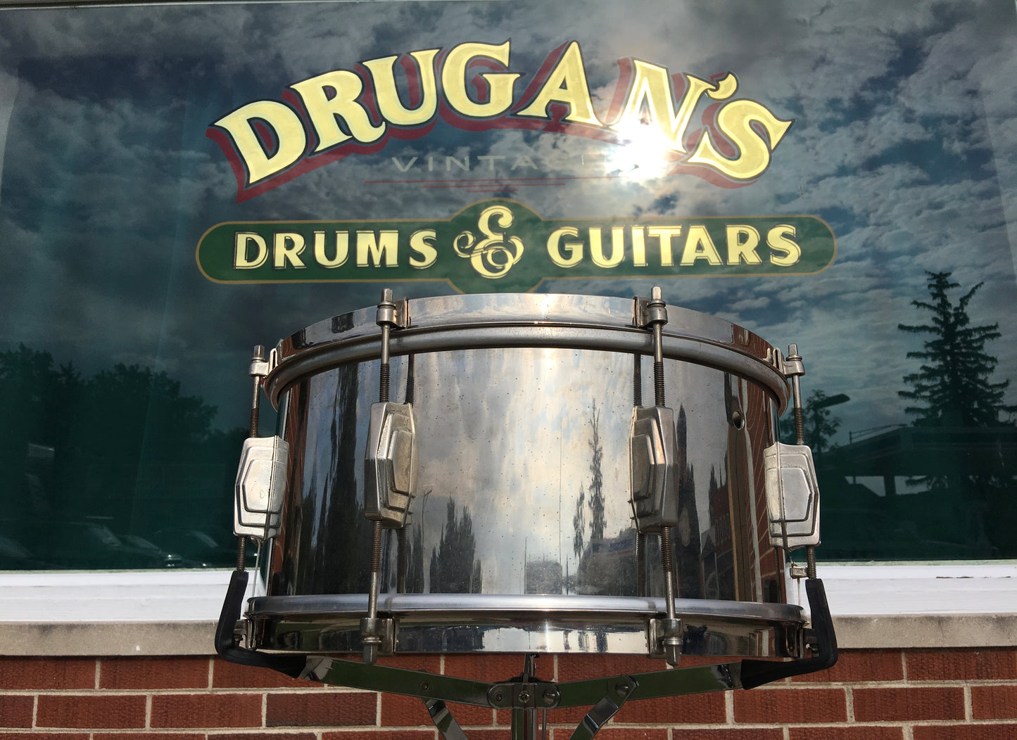 Leedy & Ludwig Rare 1951 The Reliance 6.5x14 8 Lug Nickel Over Brass Snare Drum