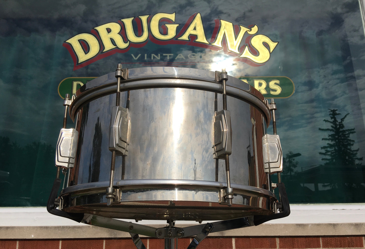 Leedy & Ludwig Rare 1951 The Reliance 6.5x14 8 Lug Nickel Over Brass Snare Drum