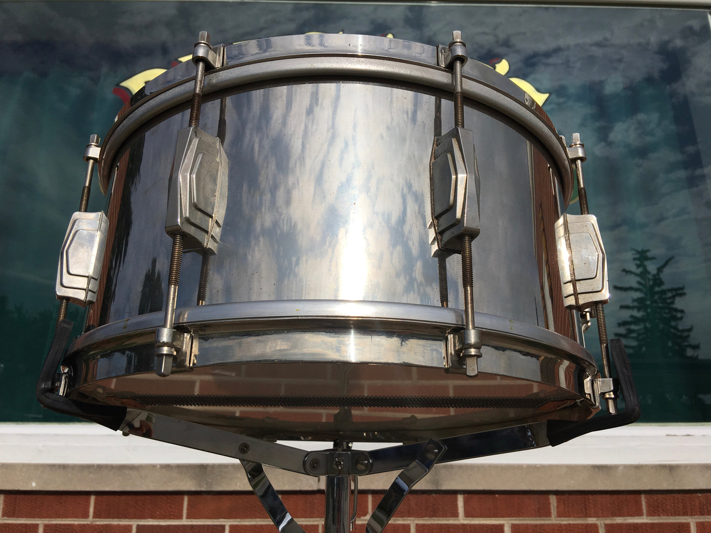 Leedy & Ludwig Rare 1951 The Reliance 6.5x14 8 Lug Nickel Over Brass Snare Drum