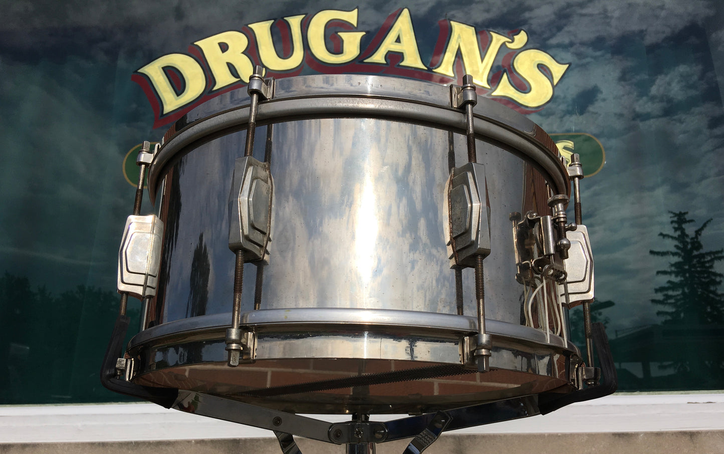 Leedy & Ludwig Rare 1951 The Reliance 6.5x14 8 Lug Nickel Over Brass Snare Drum