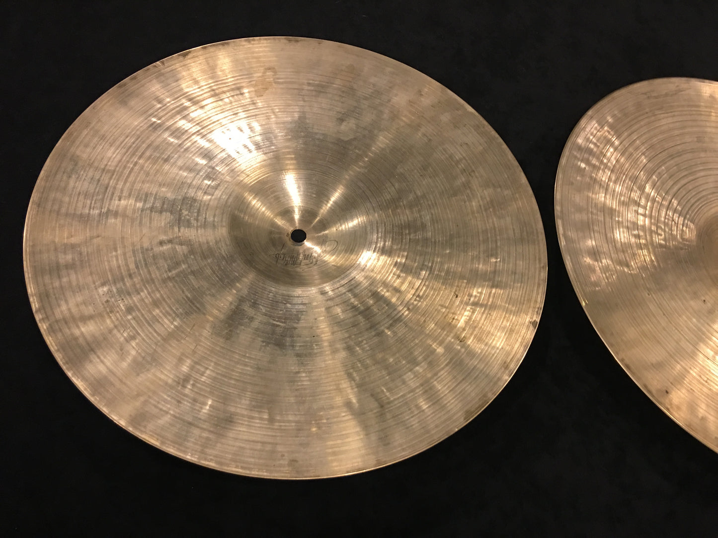 14" Vintage Zildjian K Istanbul Hi-Hat Cymbals 844g/936g #483