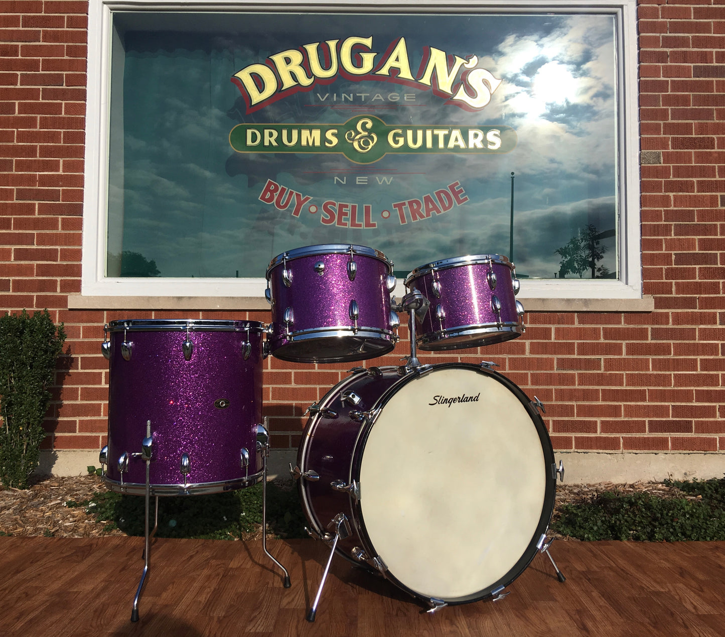 Slingerland 1969 Sparkling Purple Pearl 4pc Drum Set 22/12/13/16