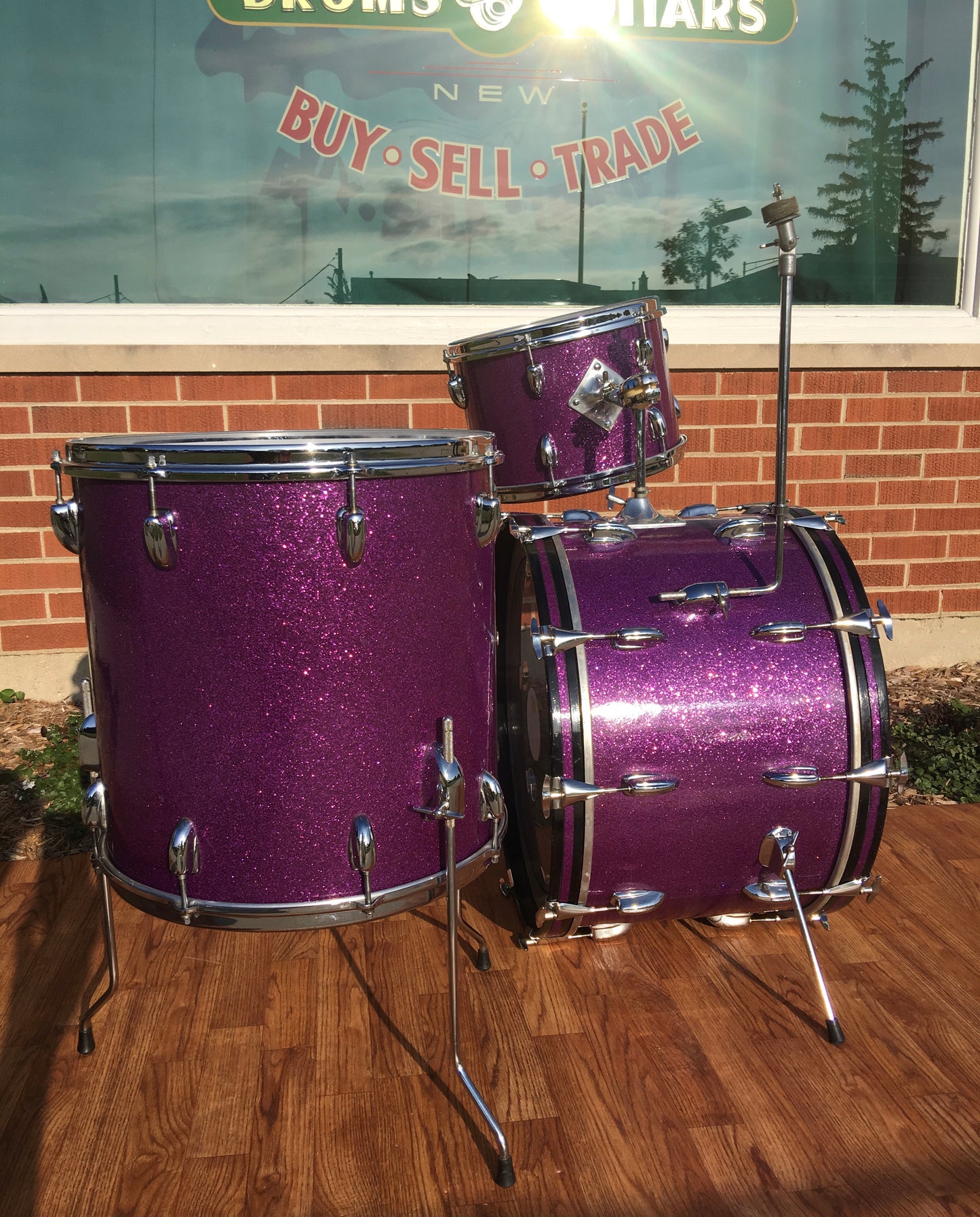 Slingerland 1969 Sparkling Purple Pearl 4pc Drum Set 22/12/13/16