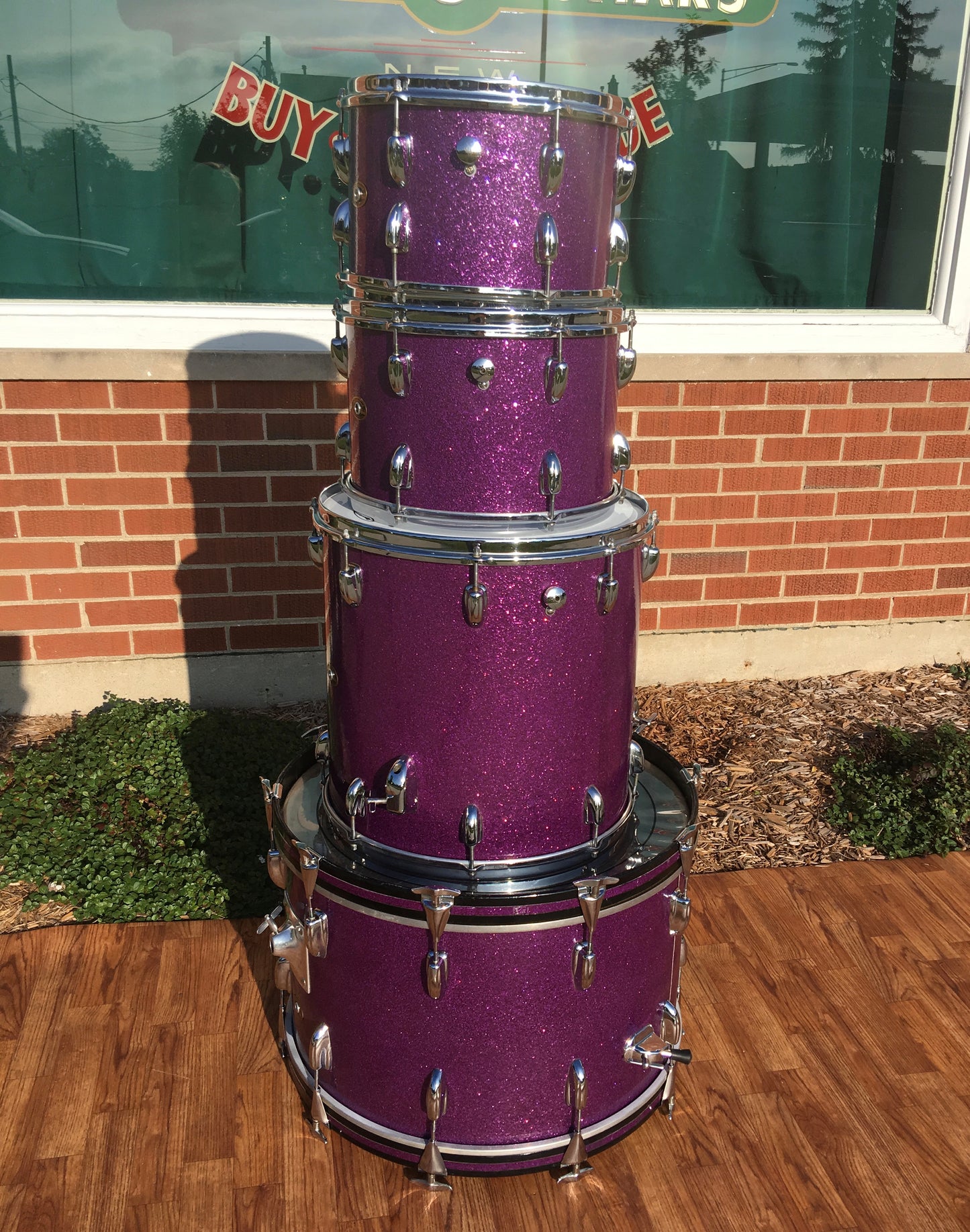 Slingerland 1969 Sparkling Purple Pearl 4pc Drum Set 22/12/13/16