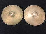 14" Vintage Italian Zanchi Revere Paper Thin Hi Hat Cymbals UFIP K 608g/636g #494