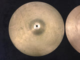 14" Vintage Italian Zanchi Revere Paper Thin Hi Hat Cymbals UFIP K 608g/636g #494
