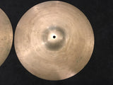14" Vintage Italian Zanchi Revere Paper Thin Hi Hat Cymbals UFIP K 608g/636g #494