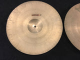 14" Vintage Italian Zanchi Revere Paper Thin Hi Hat Cymbals UFIP K 608g/636g #494