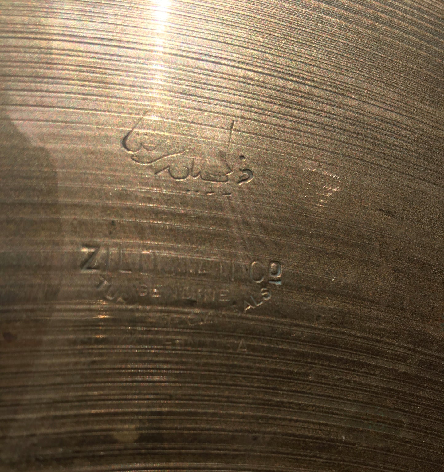 20" Early '50s Zildjian A Trans Stamp Ride Cymbal 2186g #486