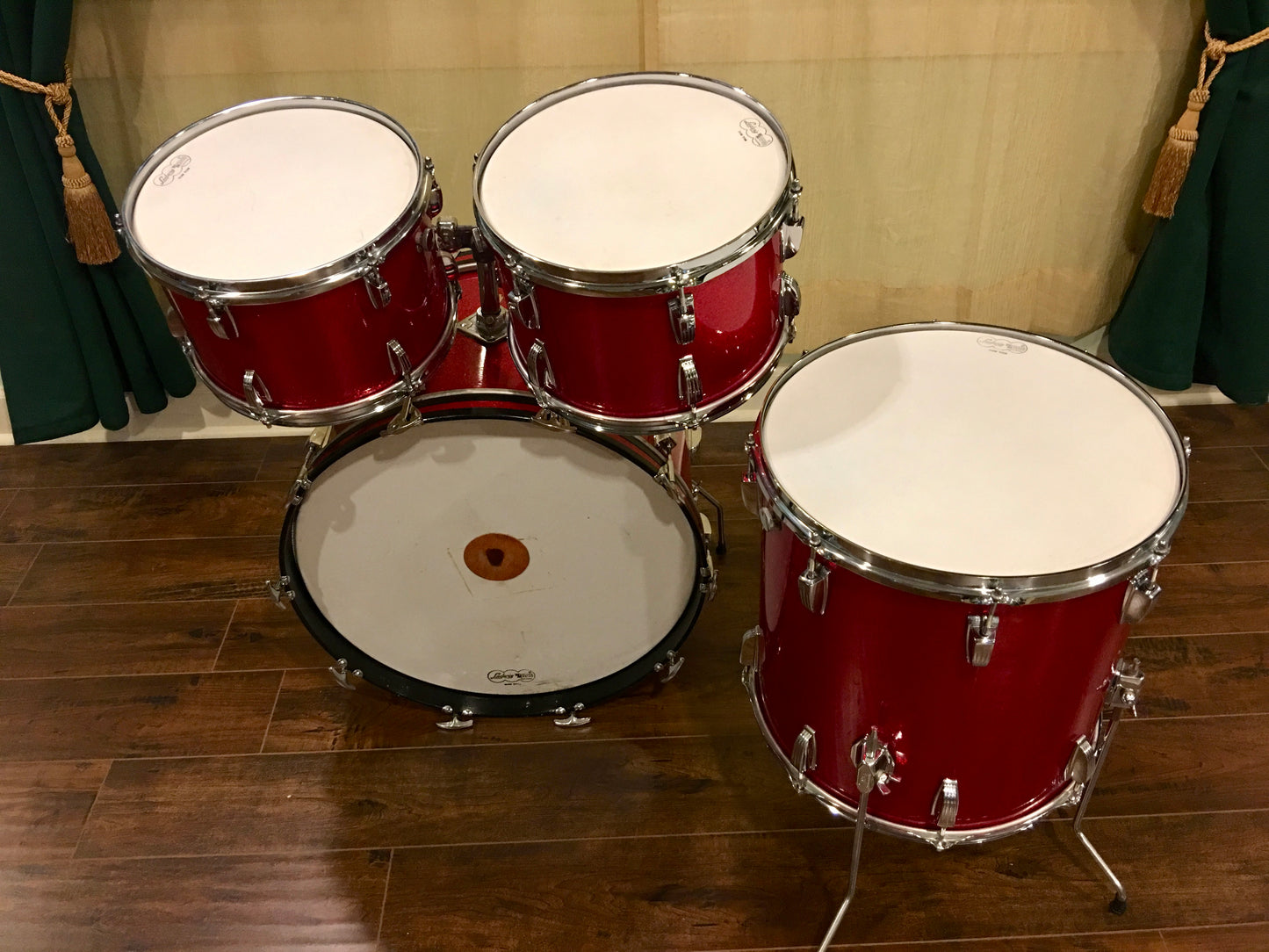 Ludwig 1968 Hollywood Drum Set - Red Sparkle
