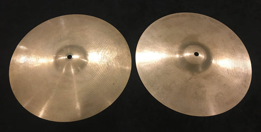 13" Paiste Formula 602 Pre Serial Number 1960s Hi-Hat Cymbals 708g/738g #362