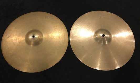 14" Zildjian A Early '50s Tran Stamp Hi Hat Cymbal Pair 612/718g #438