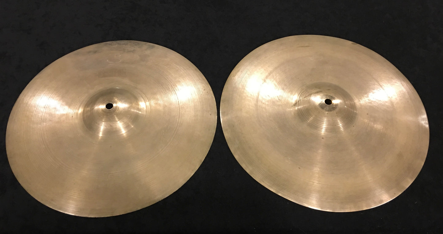 13" Vintage Zildjian A Tran Stamp Hi Hat Cymbal Pair - Light 388/458g #59