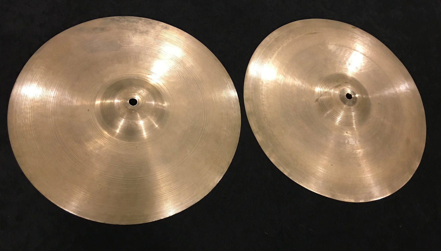 13" Vintage Zildjian A Tran Stamp Hi Hat Cymbal Pair - Light 388/458g #59