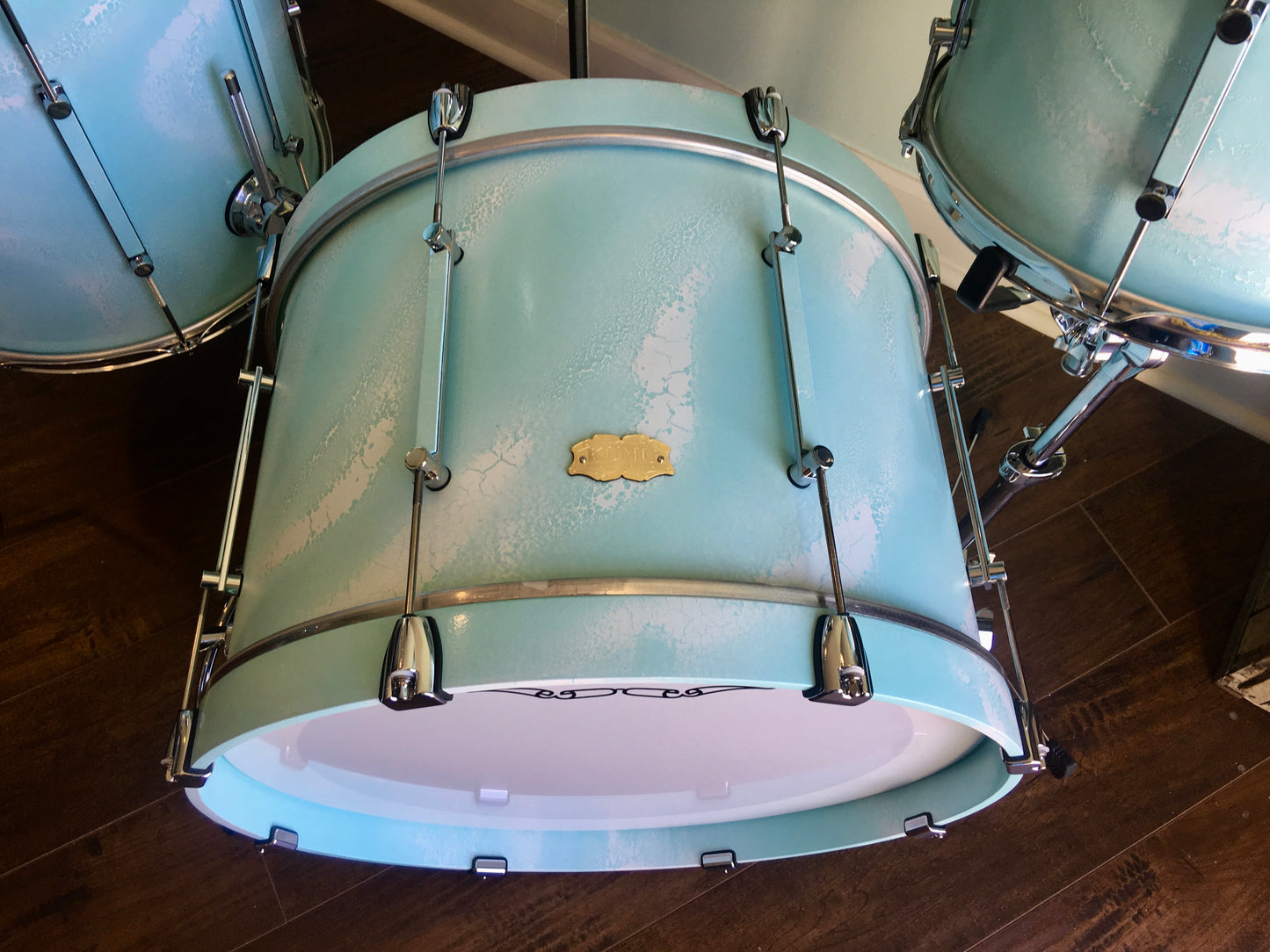 Kumu All Birch Custom One-Off Drum Set in Special Seafoam Finish for NAMM