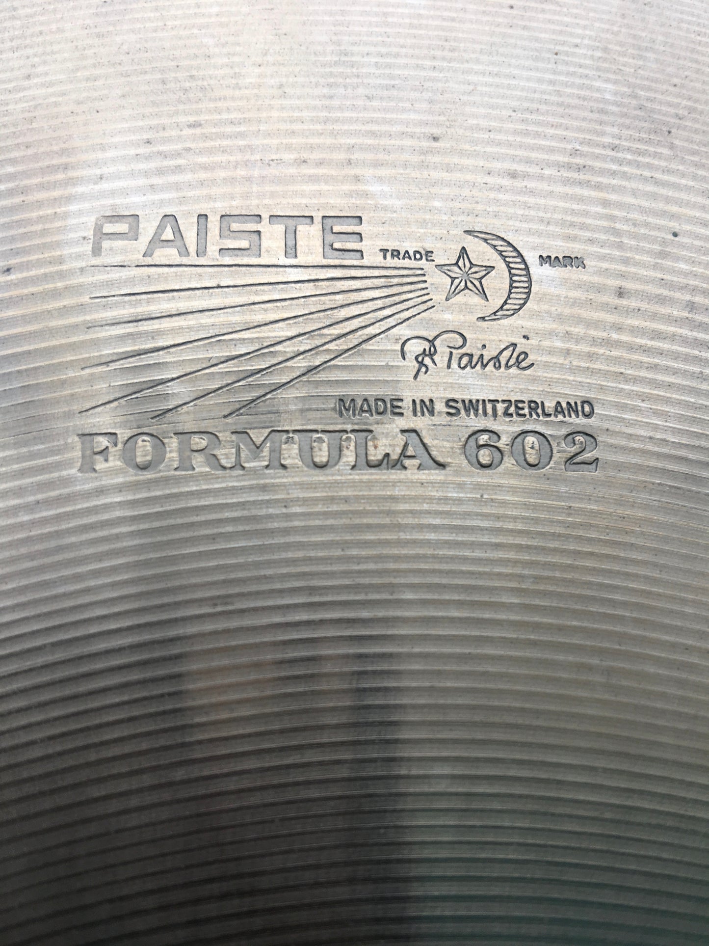 18" Paiste 602 Flat Ride Pre Serial Seven Sound Set Ride Cymbal 1510g RARE! #39