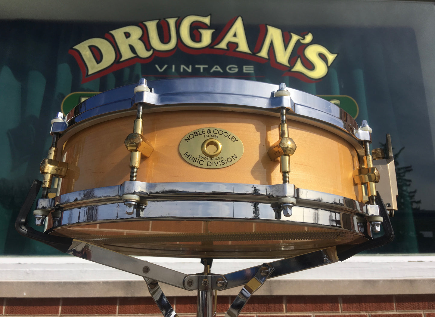 Vintage 1989 Noble & Cooley 4"x14" Solid Maple Shell Snare Drum