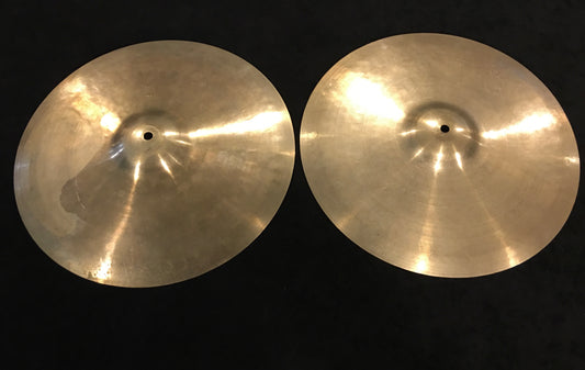 15" Italian Zanchi F&F Vibra Hi Hat Cymbal Pair UFIP 786/826g #498